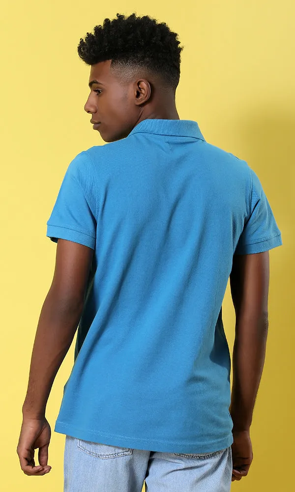 38133 Solid Polo Shirt - Blue