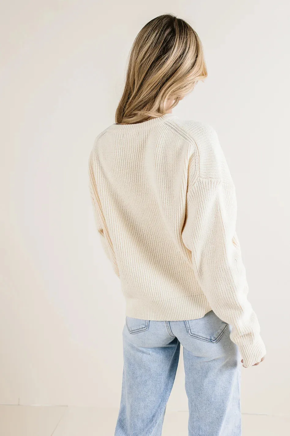 Alyssa Knit Sweater in Ivory