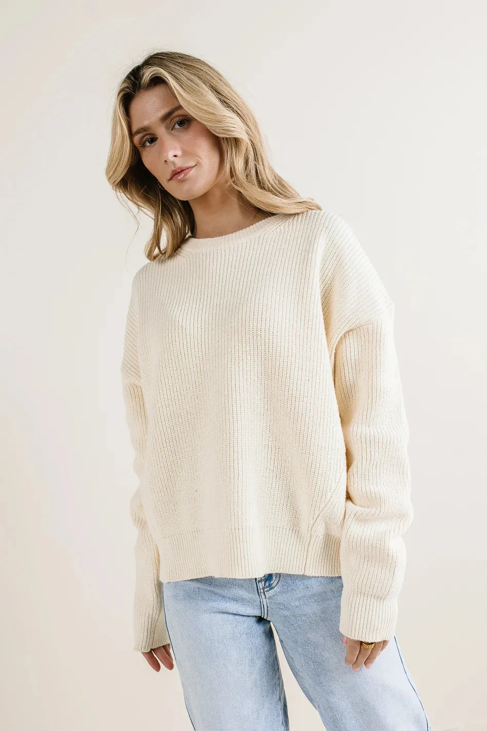 Alyssa Knit Sweater in Ivory