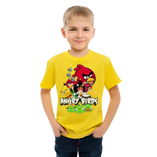 Angry Birds Printed T Shirt For Kids