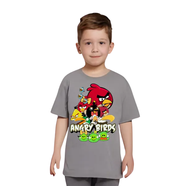 Angry Birds Printed T Shirt For Kids