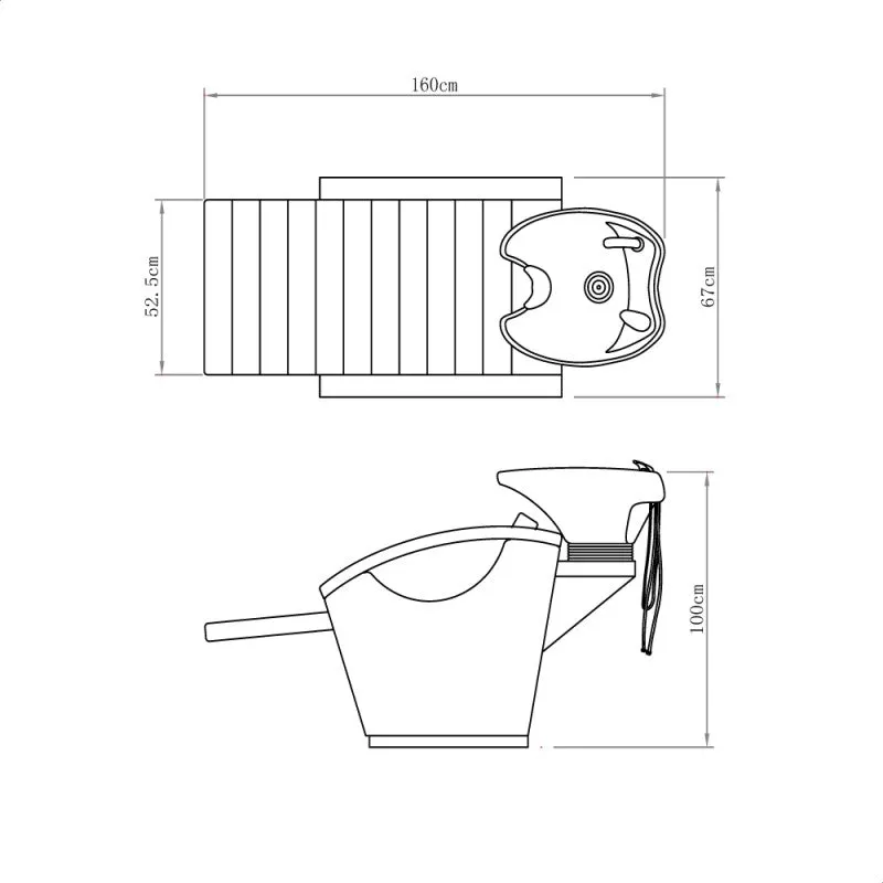 Beauty Salon Electrical Massage Backwash basin adjustable chair-  Bella V