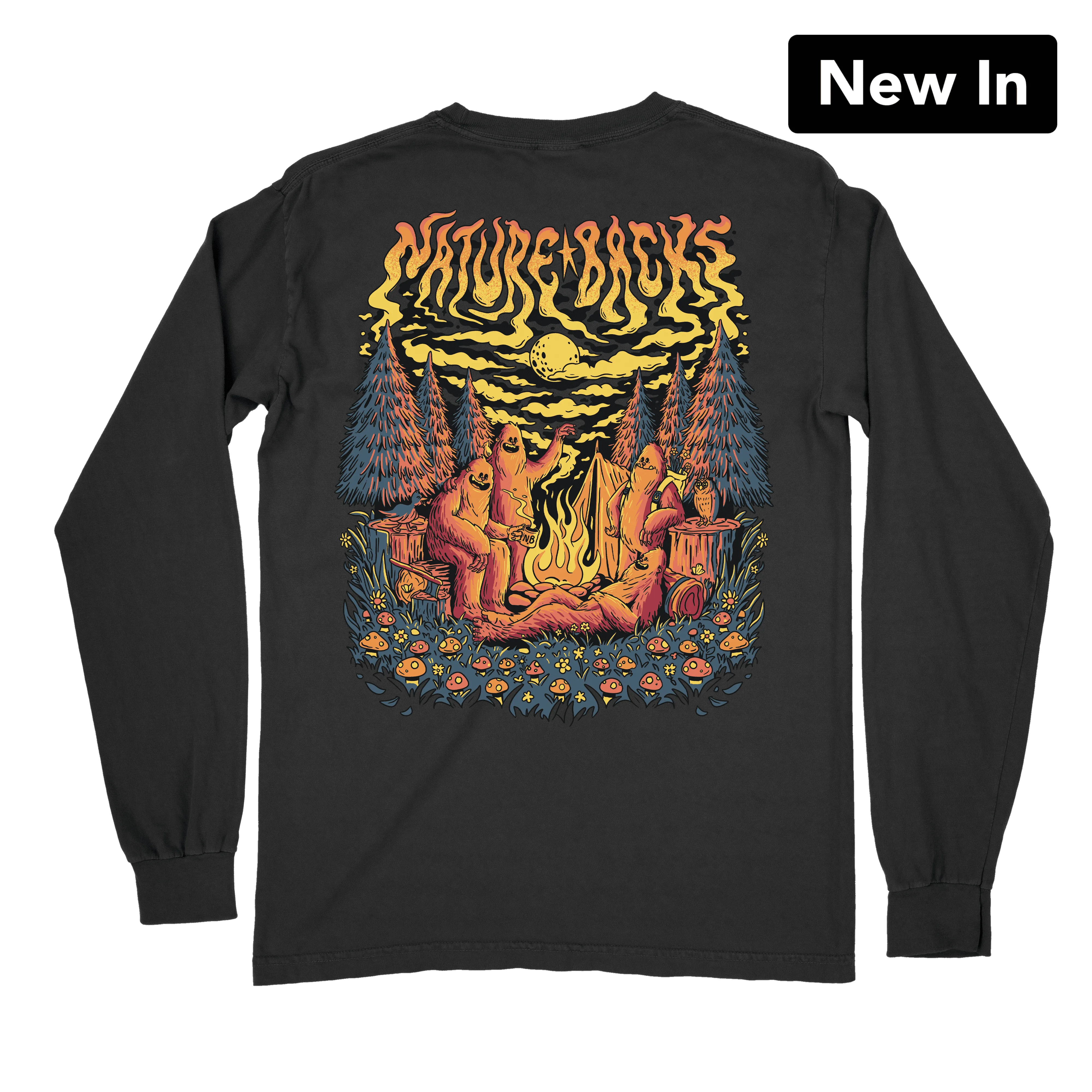 Bigfoot Bonfire Long Sleeve (Black)