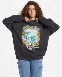 Billabong Ride In Oversized Crewneck Sweatshirt