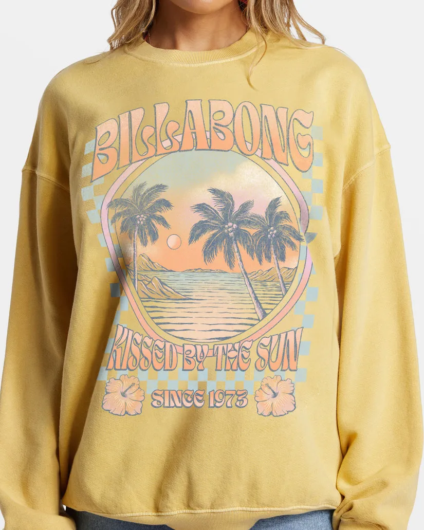 Billabong Ride In Oversized Crewneck Sweatshirt