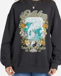 Billabong Ride In Oversized Crewneck Sweatshirt