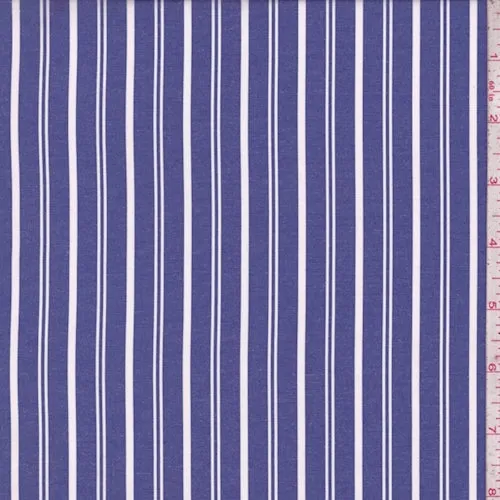 Bright Blue/White Stripe Shirting Fabric