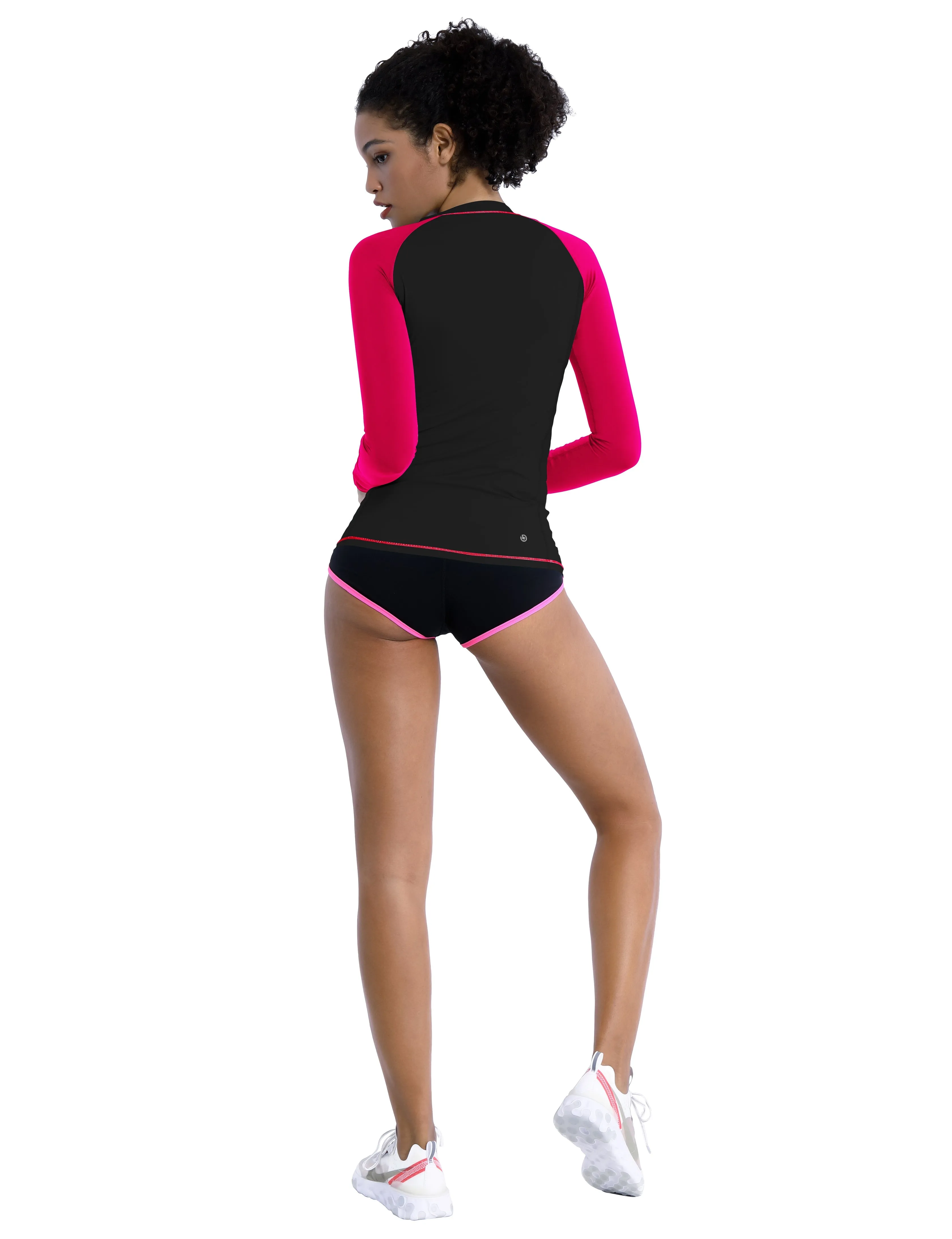 BUBBLELIME 84P/16S Long Sleeve Rashguard for Women Mix Color_Gym