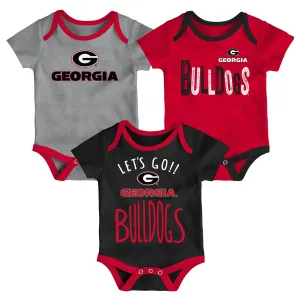 Bulldogs Let's Go 3-Pack Bodysuit Set