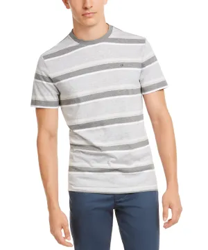 Calvin Klein Men's Crewneck Stripe Cotton T-Shirt, Grey, XS