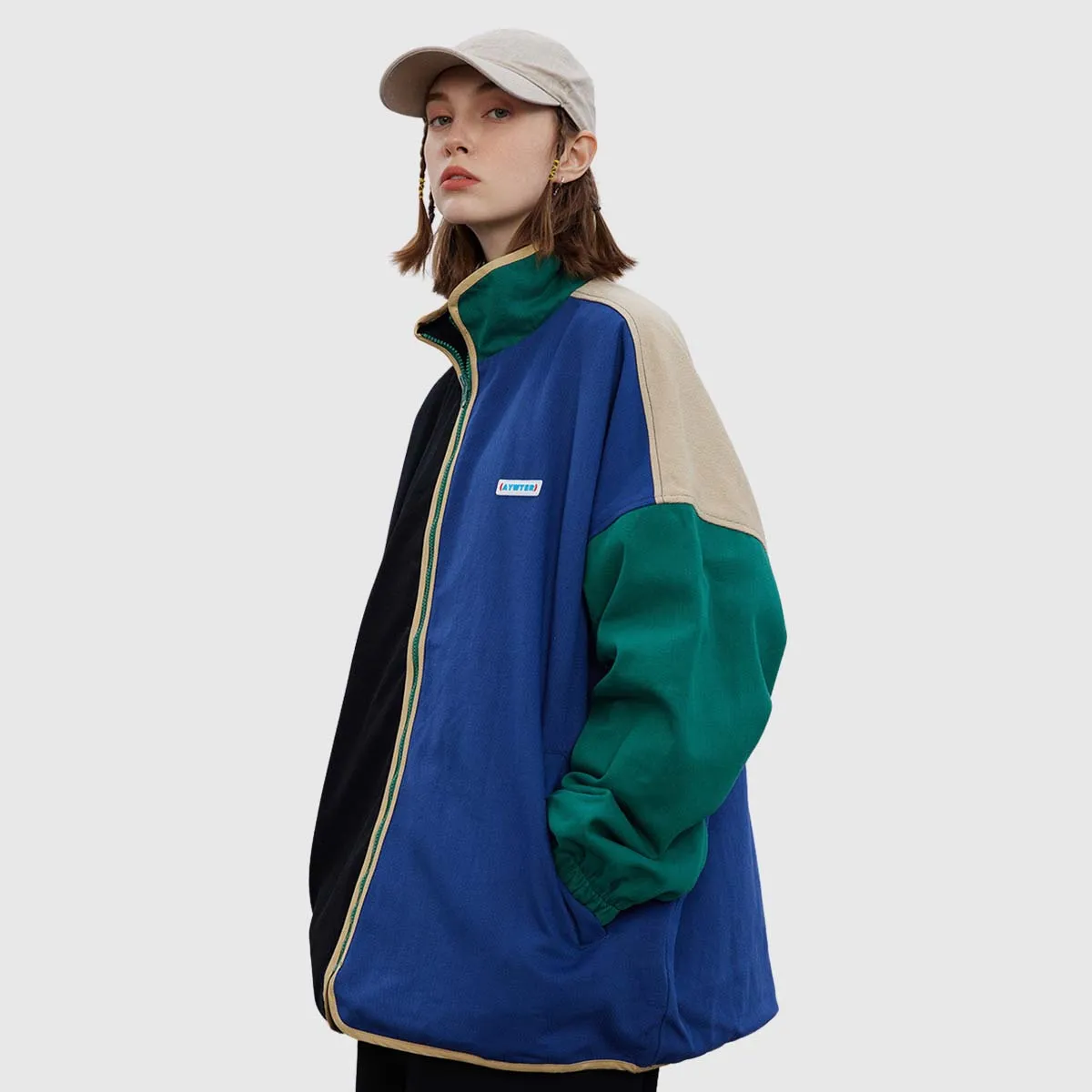 Color-Block Reversible Jacket