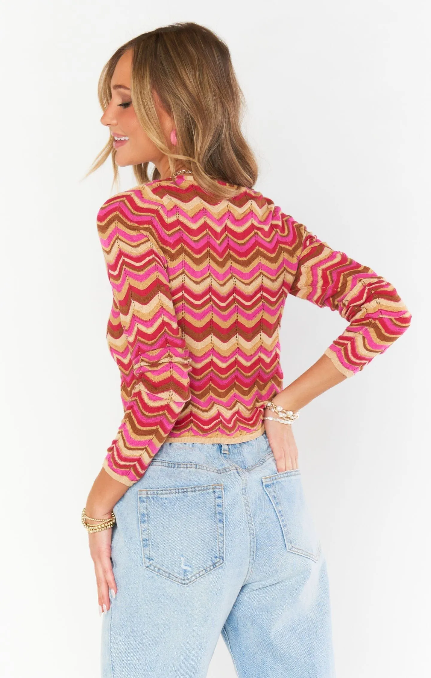 Coza Cardi Top | Horizon Stripe Knit