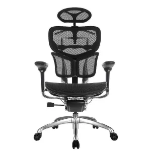 CSC Executive Mesh Chair Black Head Rest & Alu Base (125kg Max)