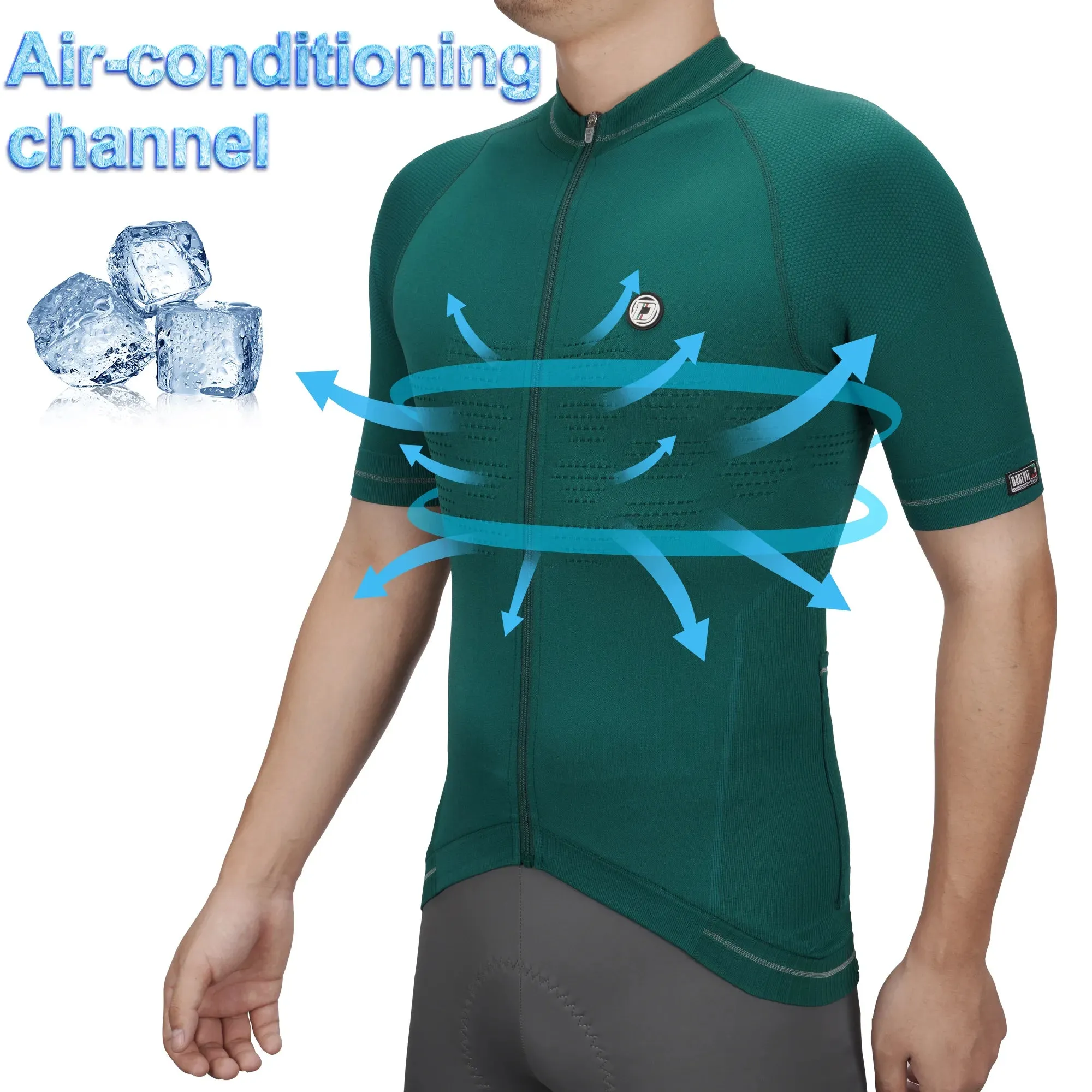 DAREVIE Cycling Jersey Compression Seamless Cycling Shirt Breathable Quick Dry Man Cycling Maillot Reflective Unsex MTB Jersey