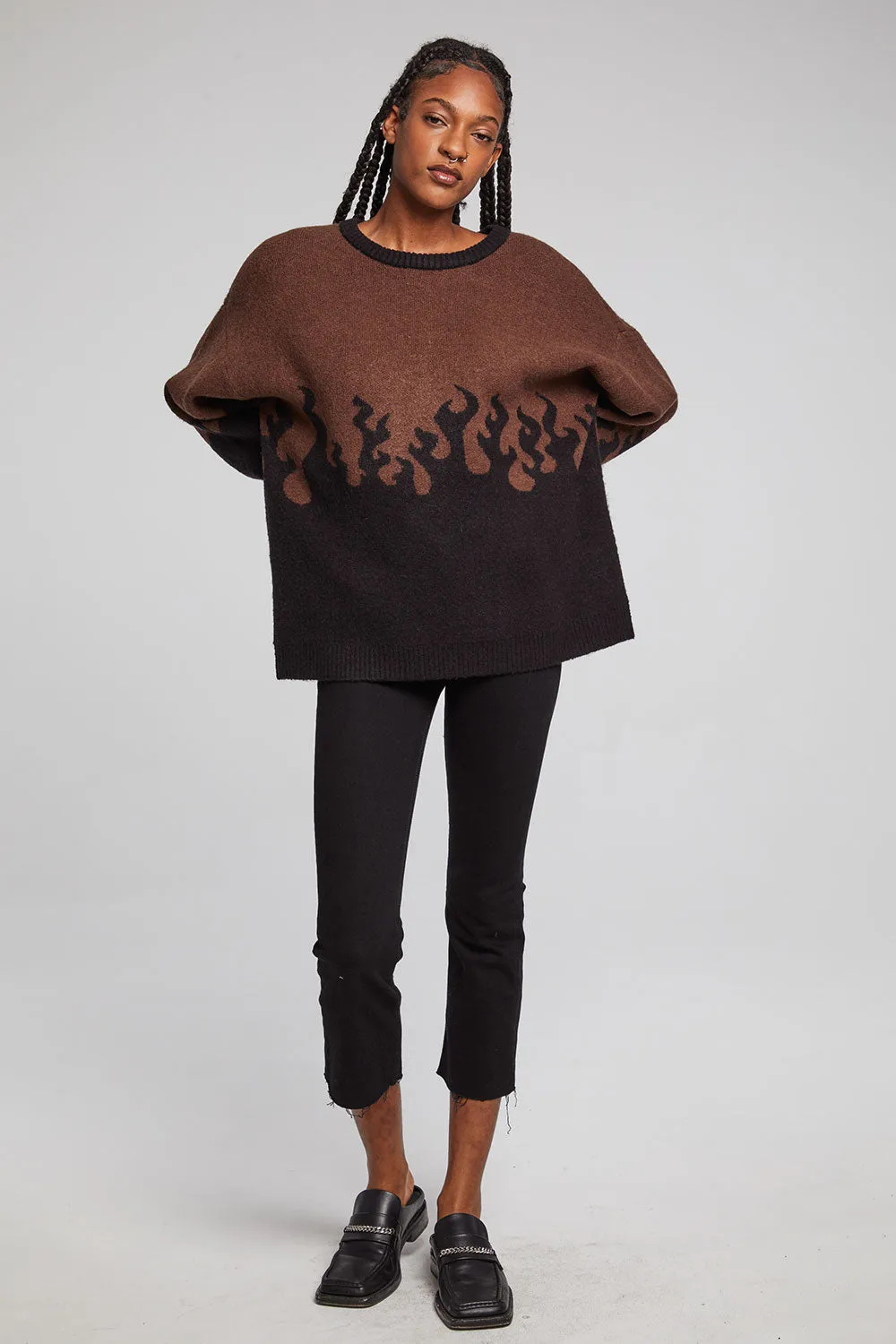 Foxy Sweater Flames Golden Pullover