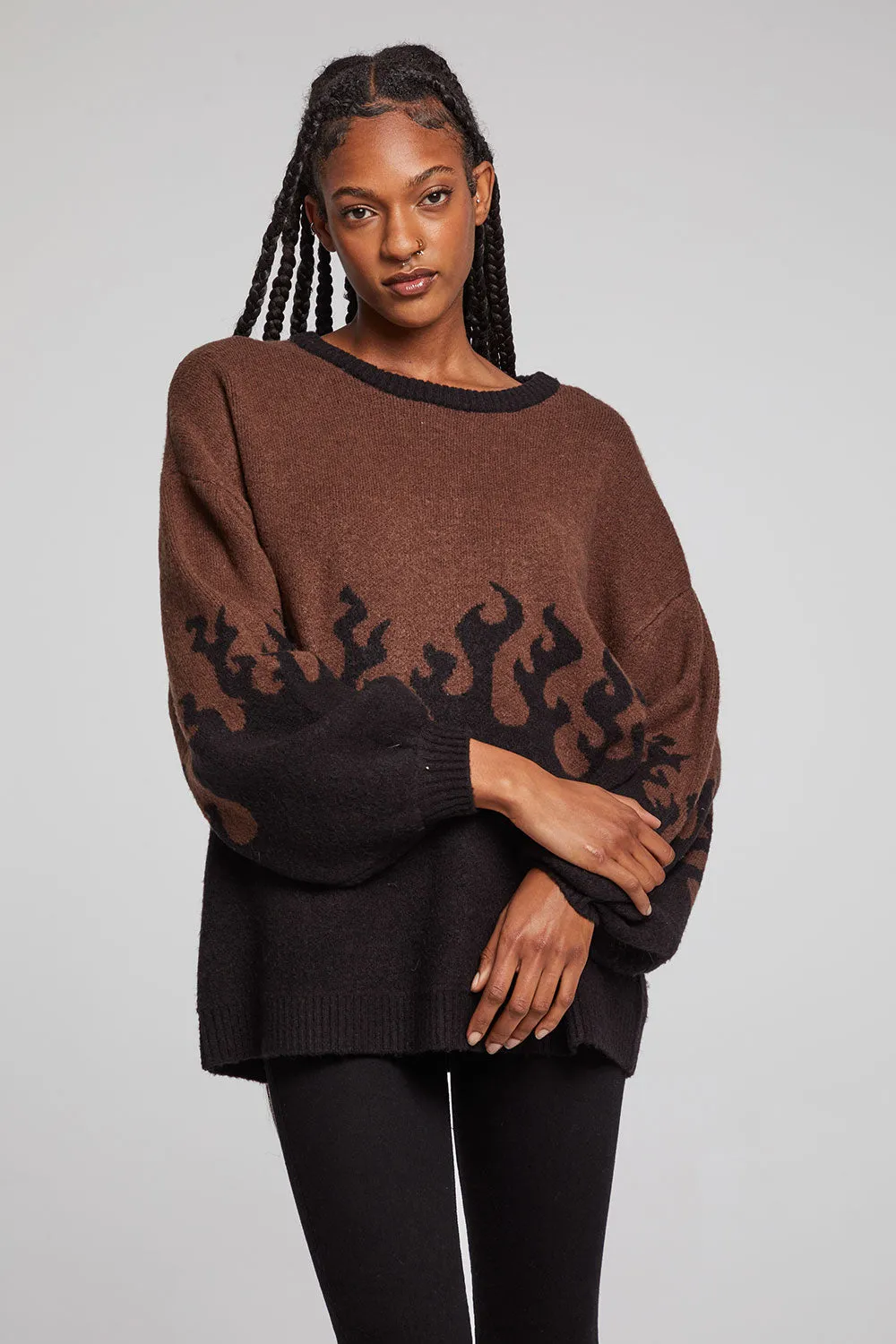 Foxy Sweater Flames Golden Pullover