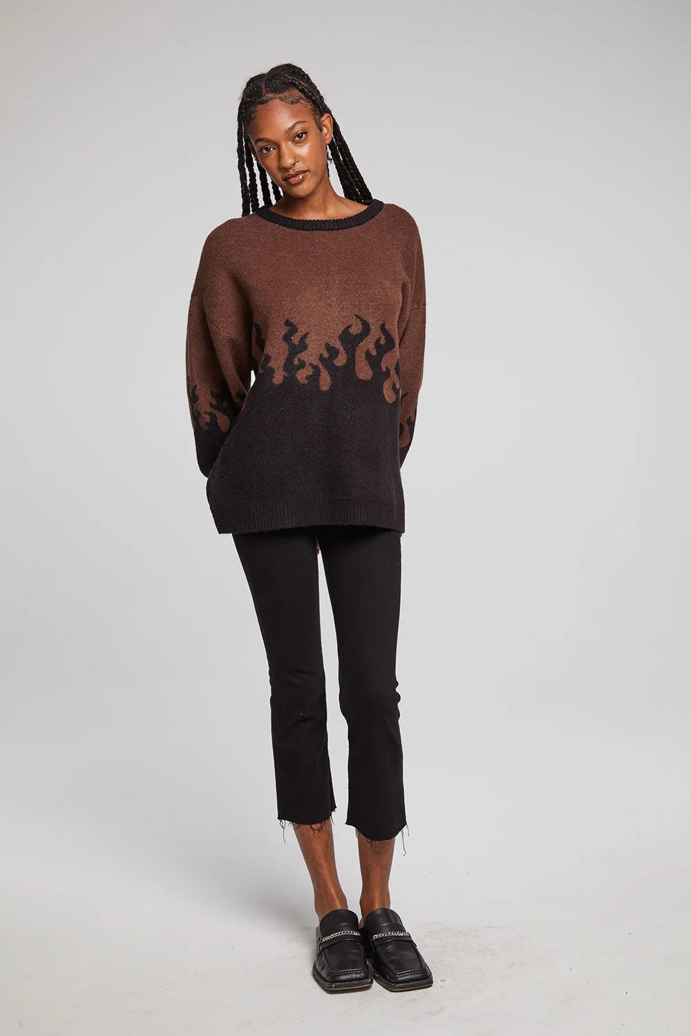 Foxy Sweater Flames Golden Pullover