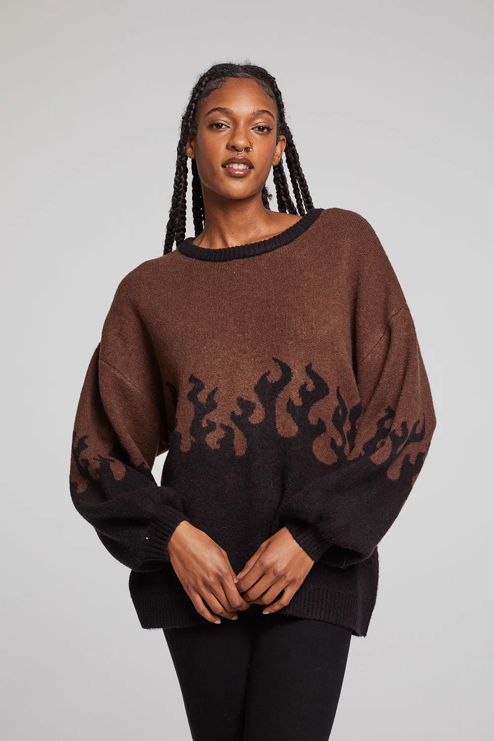 Foxy Sweater Flames Golden Pullover