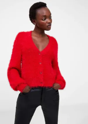 French Connection Meena Fluffy LS Cardigan- Lollipop ***FINAL SALE***