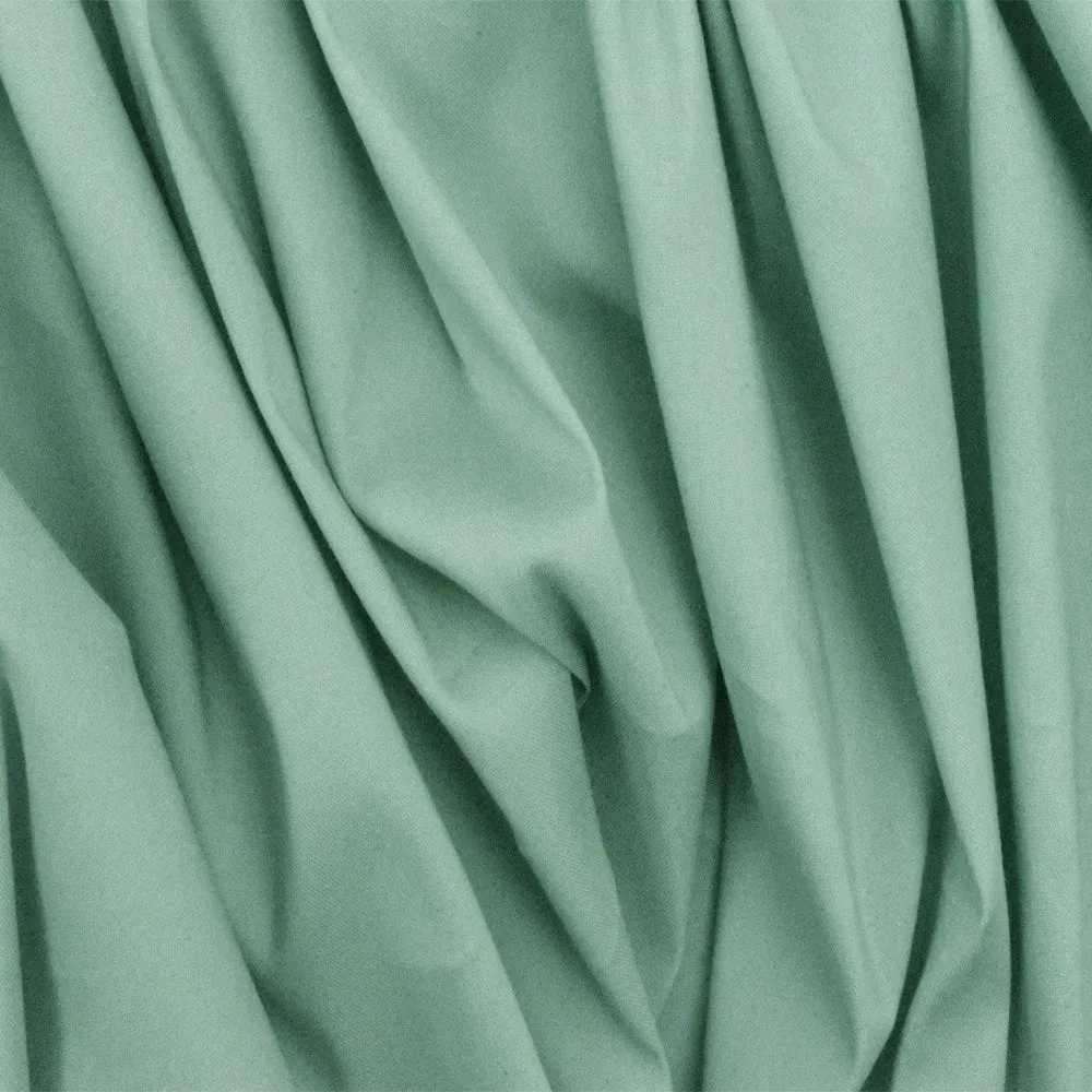 Frost Winter Green Solid Stretch Cotton Blend Broadcloth Woven Fabric