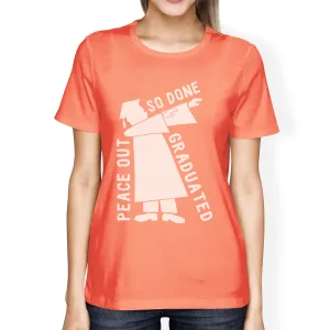 Graduated Dab Dance Womens Peach Shirt