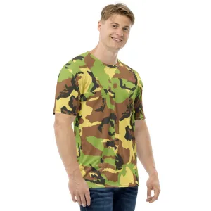 Green Camo Men's T-shirt, Army Military Print Designer Tees For men- Made in USA/EU/MX