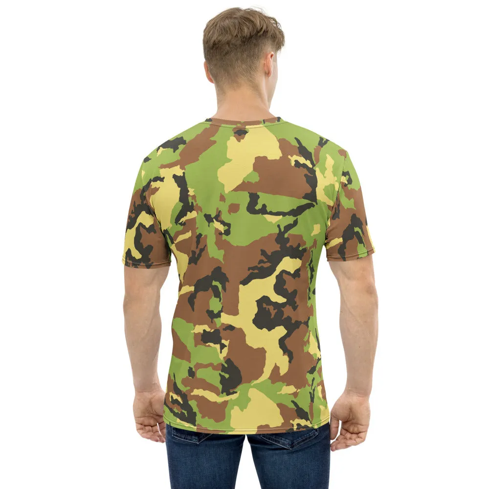 Green Camo Men's T-shirt, Army Military Print Designer Tees For men- Made in USA/EU/MX