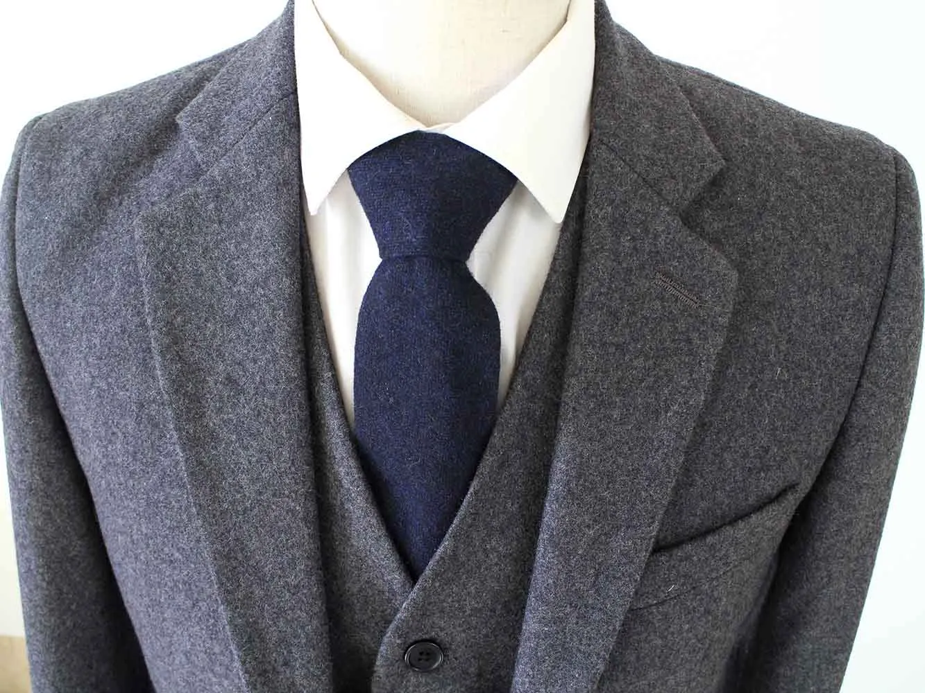 GREY TWILL TWEED 2 PIECE SUIT