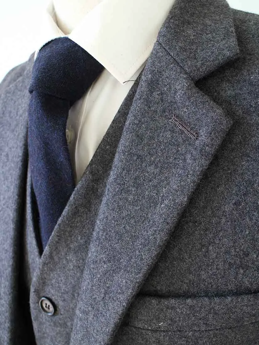 GREY TWILL TWEED 2 PIECE SUIT