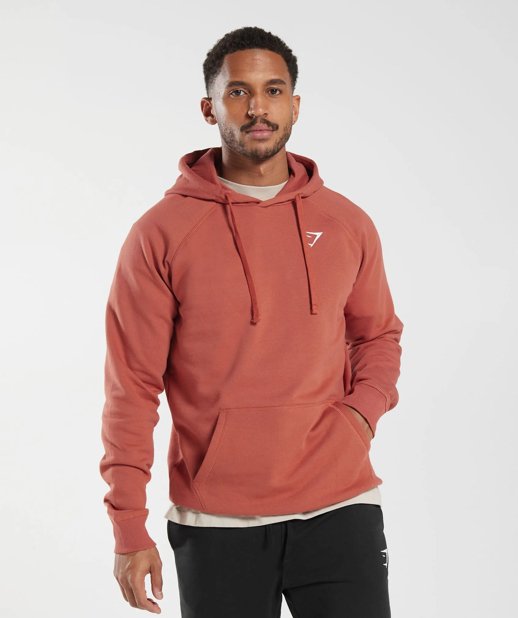 Gymshark Crest Hoodie - Persimmon Red