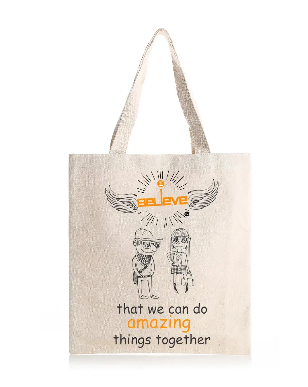 I Believe Amazing together Daily Thaila -  Canvas Reusable Bags