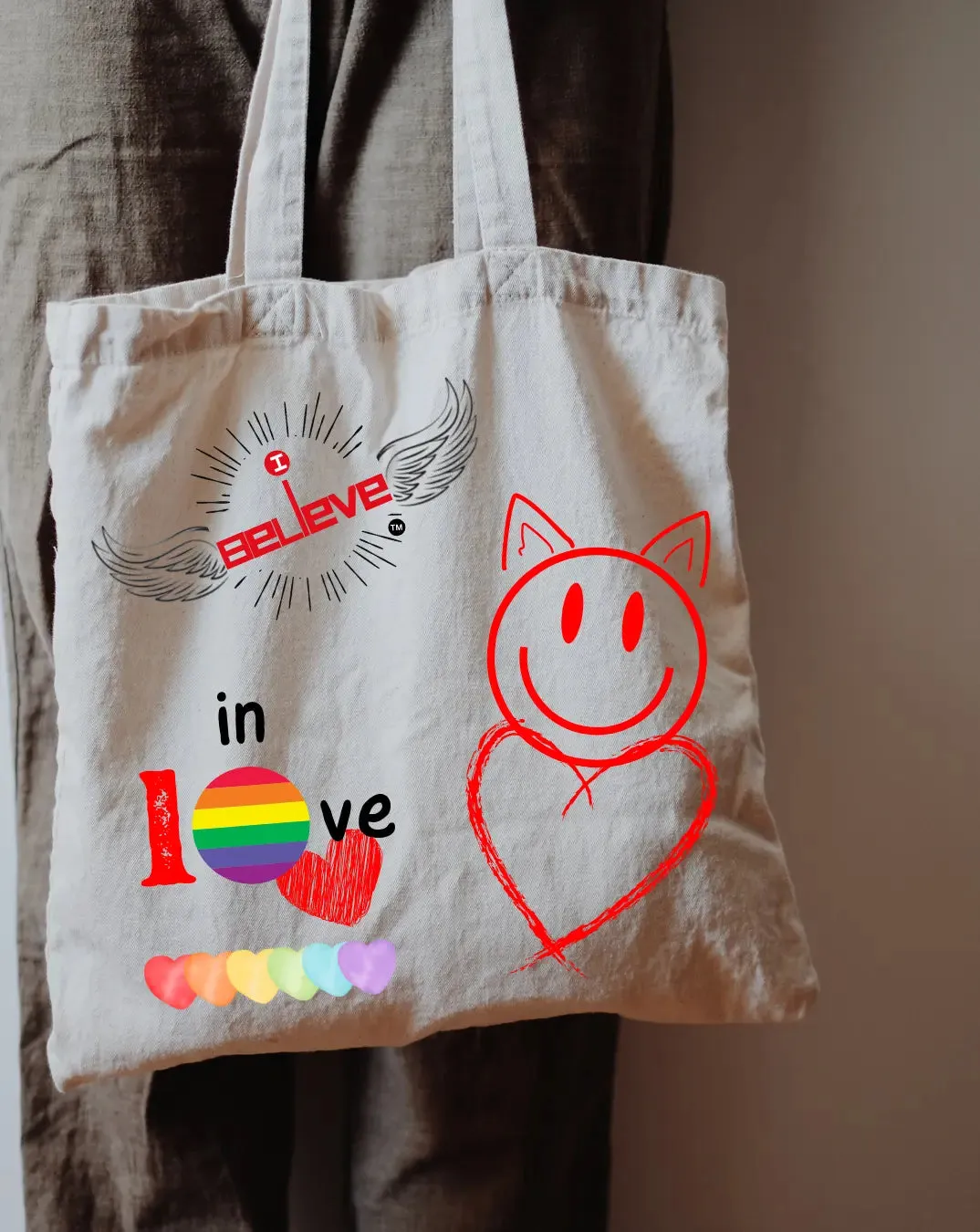 I Believe in Being in Love Daily Thaila -  Canvas Reusable Bags