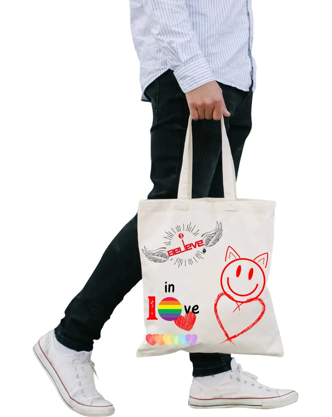 I Believe in Being in Love Daily Thaila -  Canvas Reusable Bags