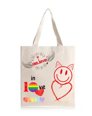 I Believe in Being in Love Daily Thaila -  Canvas Reusable Bags