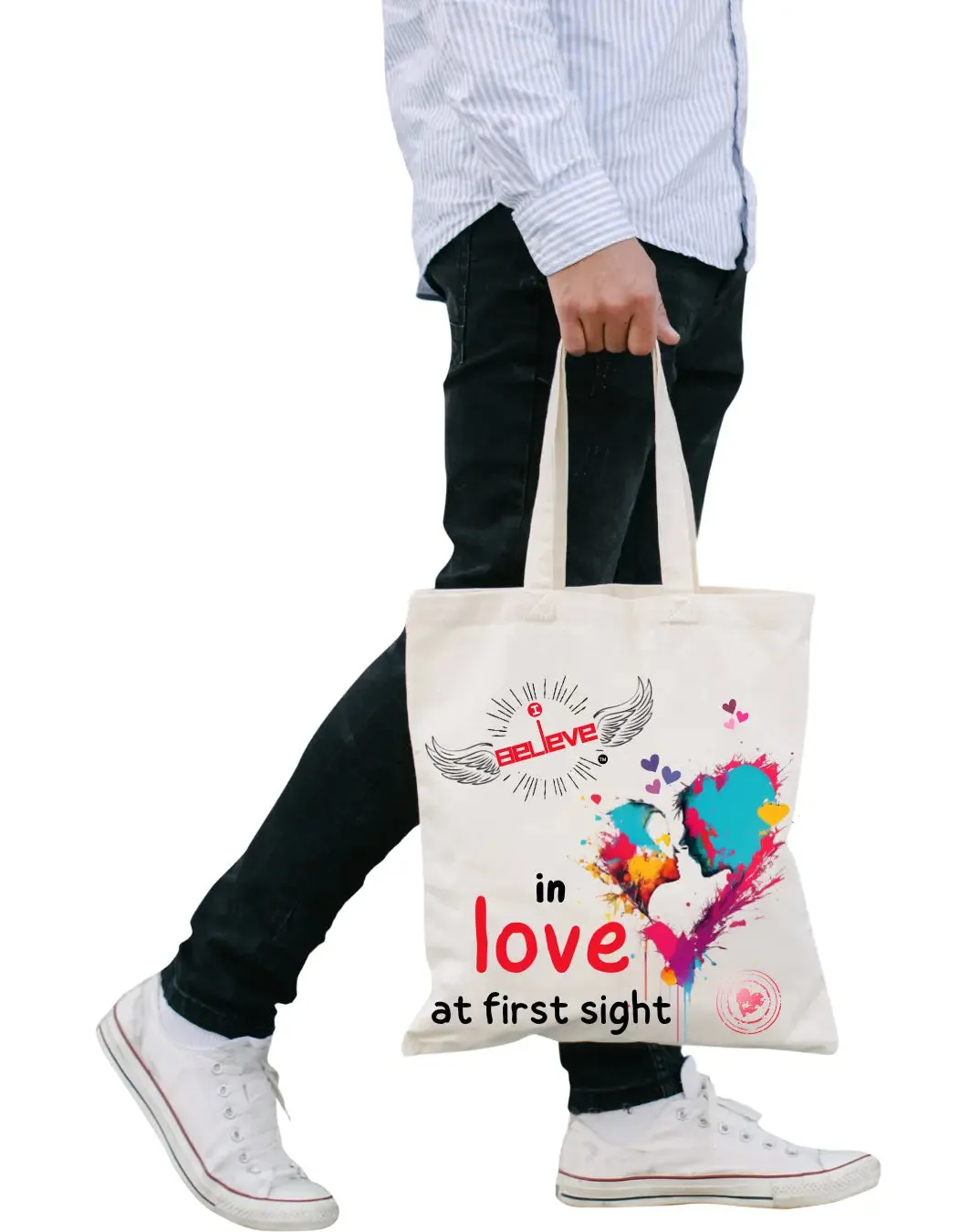 I Believe in Love Daily Thaila -  Canvas Reusable Bags