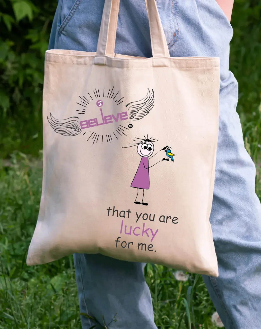 I Believe in Luck Daily Thaila -  Canvas Reusable Bags