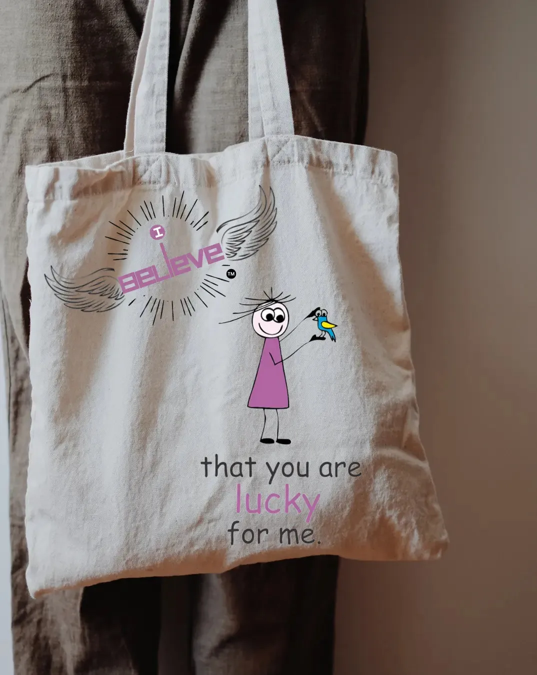 I Believe in Luck Daily Thaila -  Canvas Reusable Bags