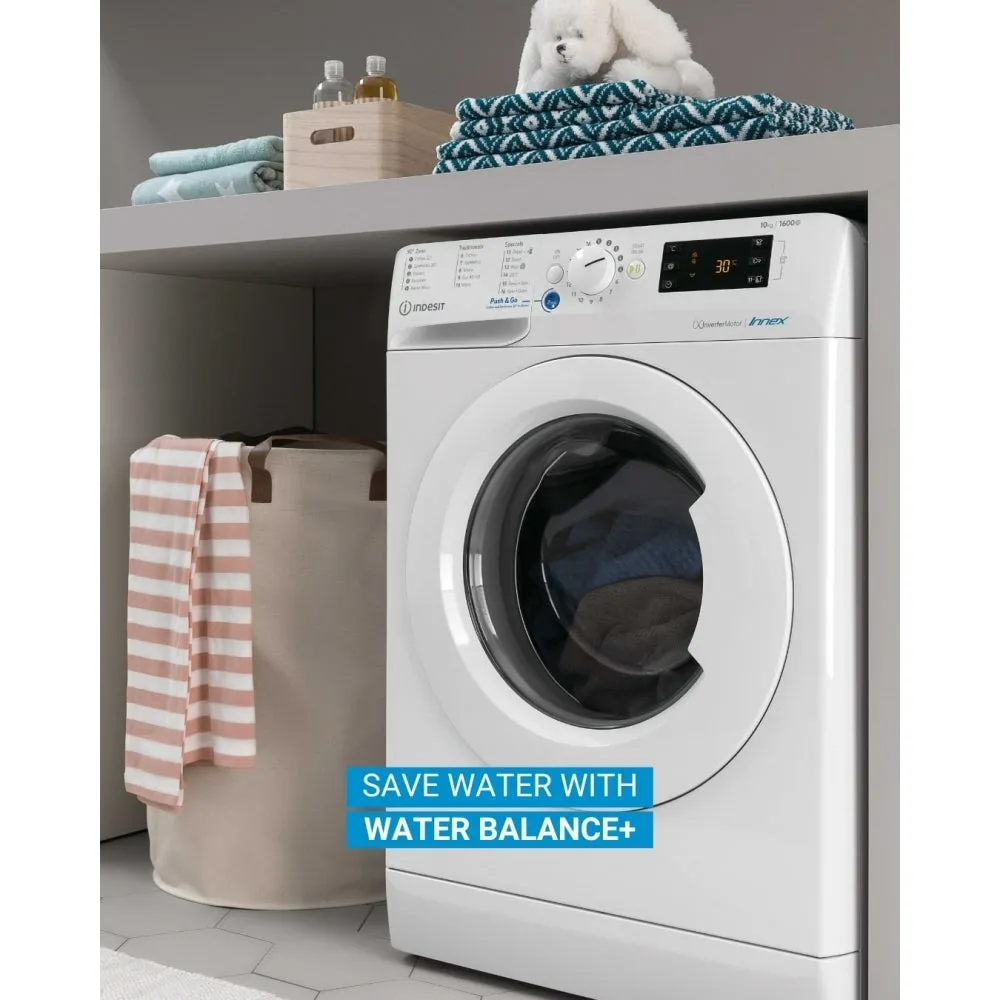 Indesit BWE81496X WV UK Washing Machine, 8kg, 1400 Spin, White, A Rated