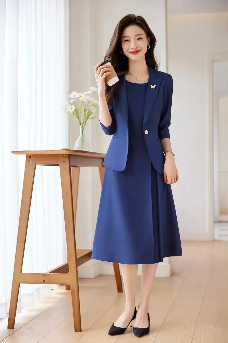 Joskaa hoco dresses Elegant Professional Women Suit Fashionable Minimalist Style to Show the Workplace Style Dress with Blazer New in Matching Sets