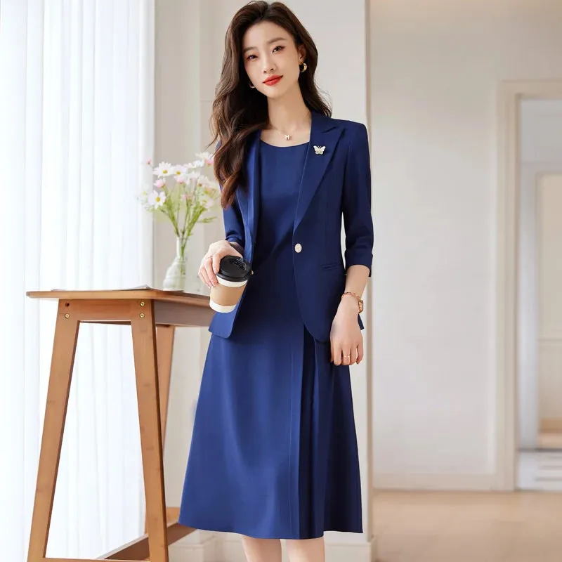 Joskaa hoco dresses Elegant Professional Women Suit Fashionable Minimalist Style to Show the Workplace Style Dress with Blazer New in Matching Sets