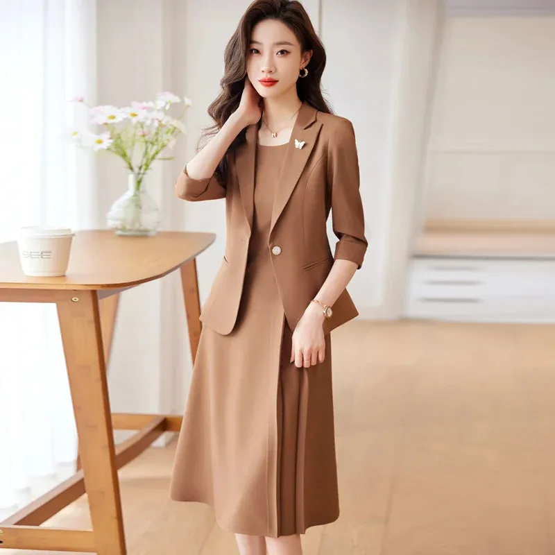 Joskaa hoco dresses Elegant Professional Women Suit Fashionable Minimalist Style to Show the Workplace Style Dress with Blazer New in Matching Sets