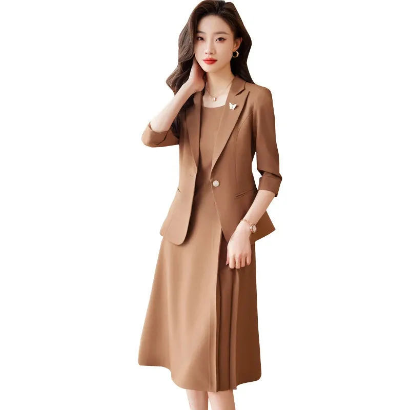 Joskaa hoco dresses Elegant Professional Women Suit Fashionable Minimalist Style to Show the Workplace Style Dress with Blazer New in Matching Sets