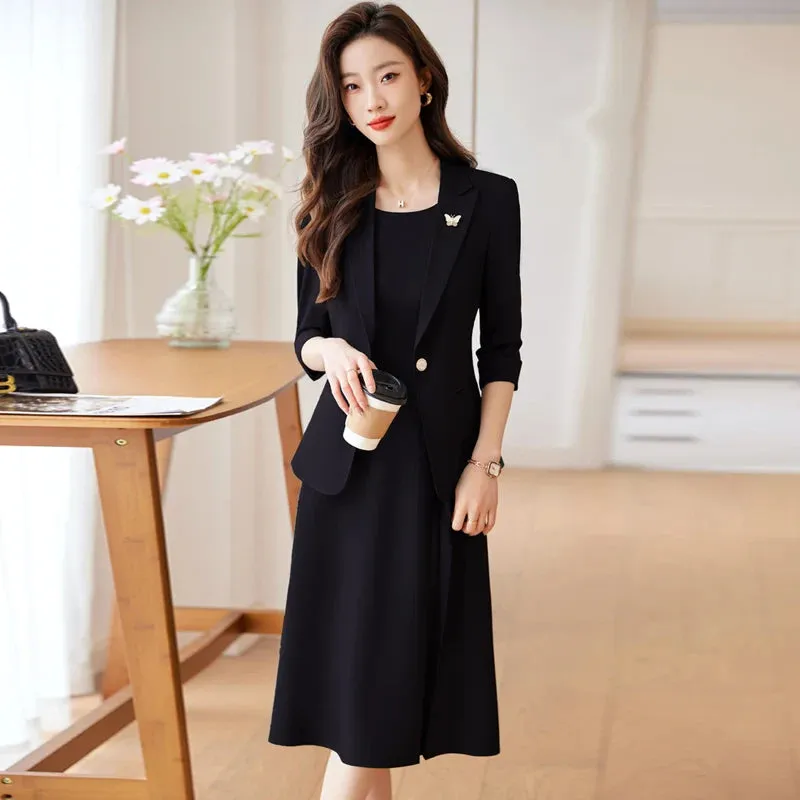 Joskaa hoco dresses Elegant Professional Women Suit Fashionable Minimalist Style to Show the Workplace Style Dress with Blazer New in Matching Sets