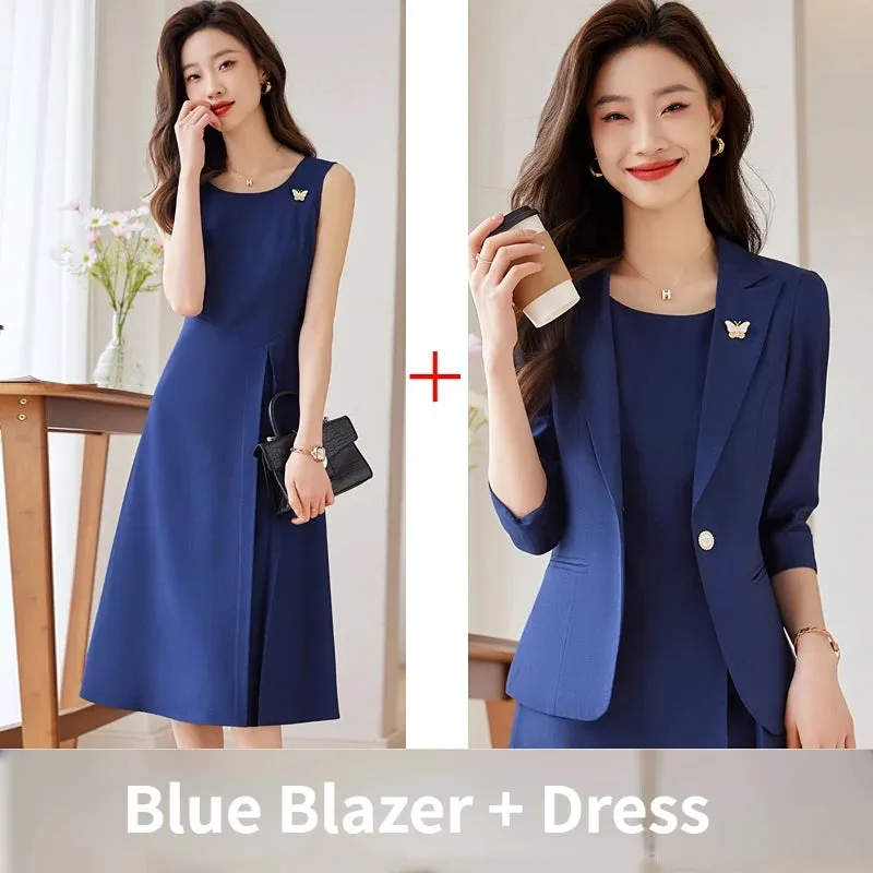 Joskaa hoco dresses Elegant Professional Women Suit Fashionable Minimalist Style to Show the Workplace Style Dress with Blazer New in Matching Sets