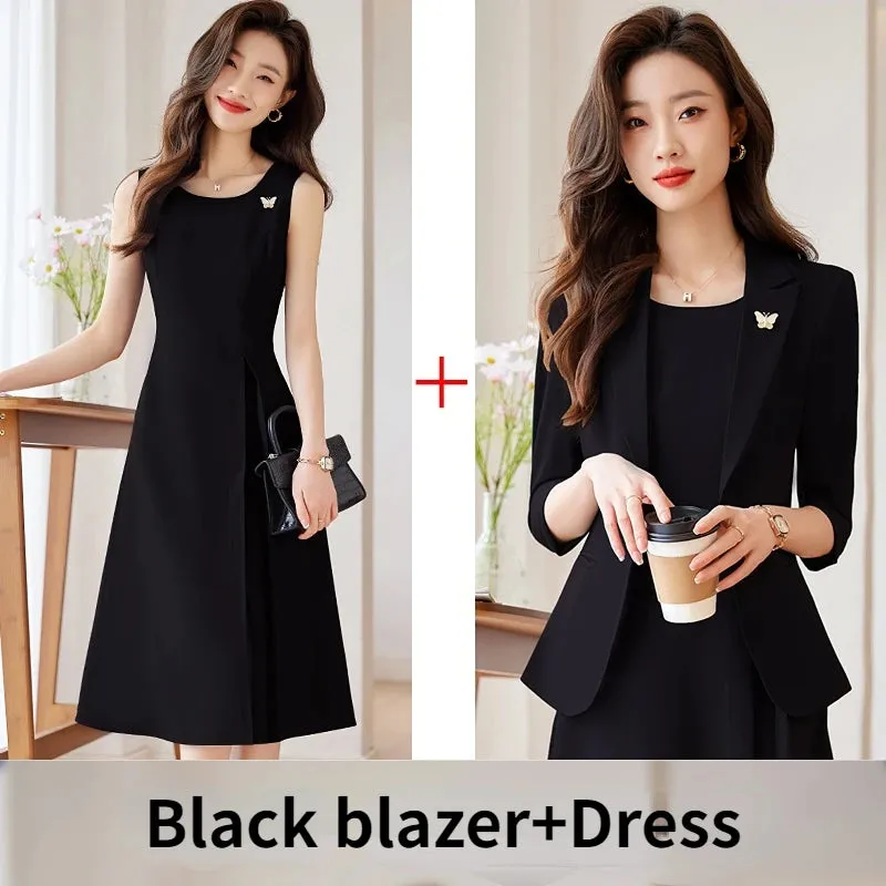 Joskaa hoco dresses Elegant Professional Women Suit Fashionable Minimalist Style to Show the Workplace Style Dress with Blazer New in Matching Sets