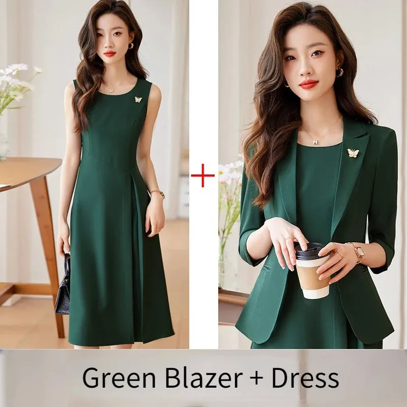 Joskaa hoco dresses Elegant Professional Women Suit Fashionable Minimalist Style to Show the Workplace Style Dress with Blazer New in Matching Sets