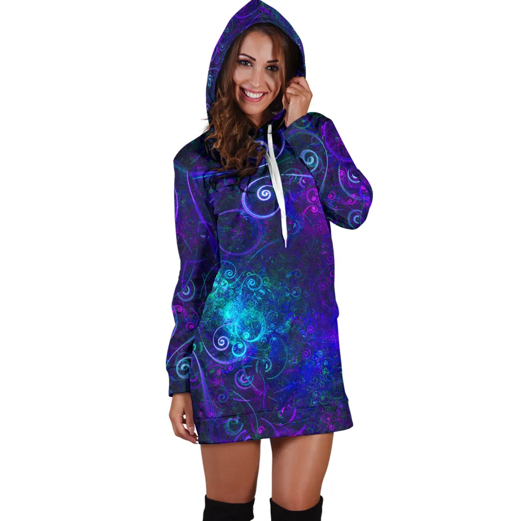 Jungle Night Tripping Womens Hoodie Dress | Cameron Gray