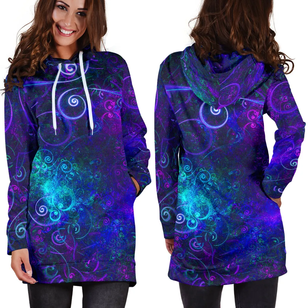 Jungle Night Tripping Womens Hoodie Dress | Cameron Gray