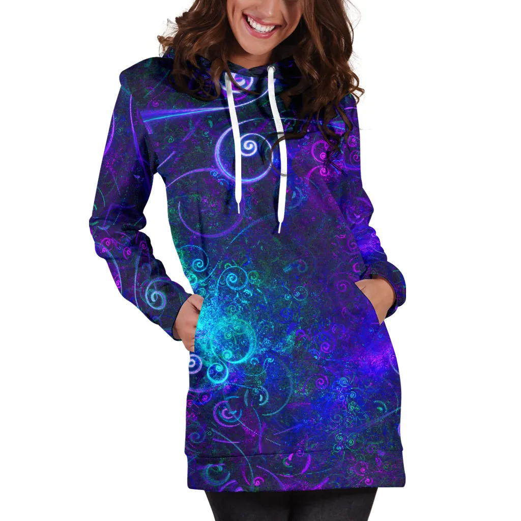 Jungle Night Tripping Womens Hoodie Dress | Cameron Gray