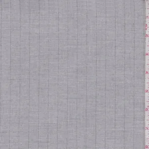 Misty Grey Pinstripe Flannel Fabric